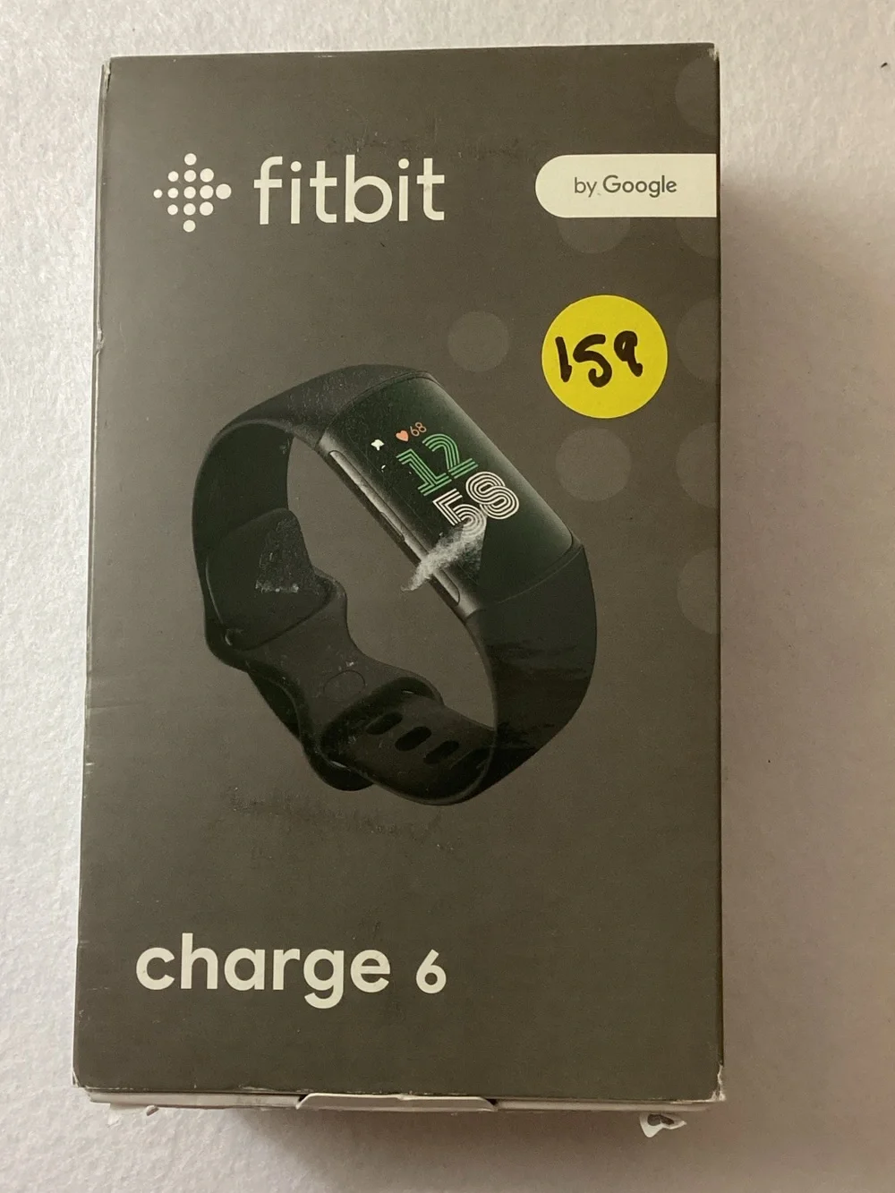 Fitbit Unisex Black Charge 6 Silicone Fitness Tracker Watch 36mm